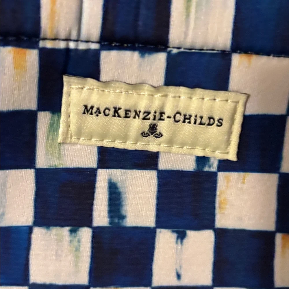 Mackenzie child’s royal check lunch tote - Blue & White - Picture 4 of 7